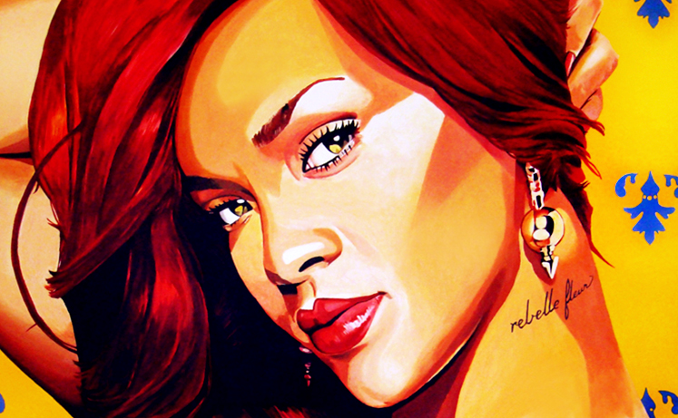 rihanna portrait ra paints